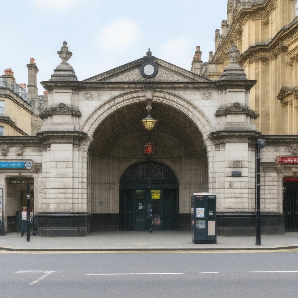 AI-created image of Great Portland Street station