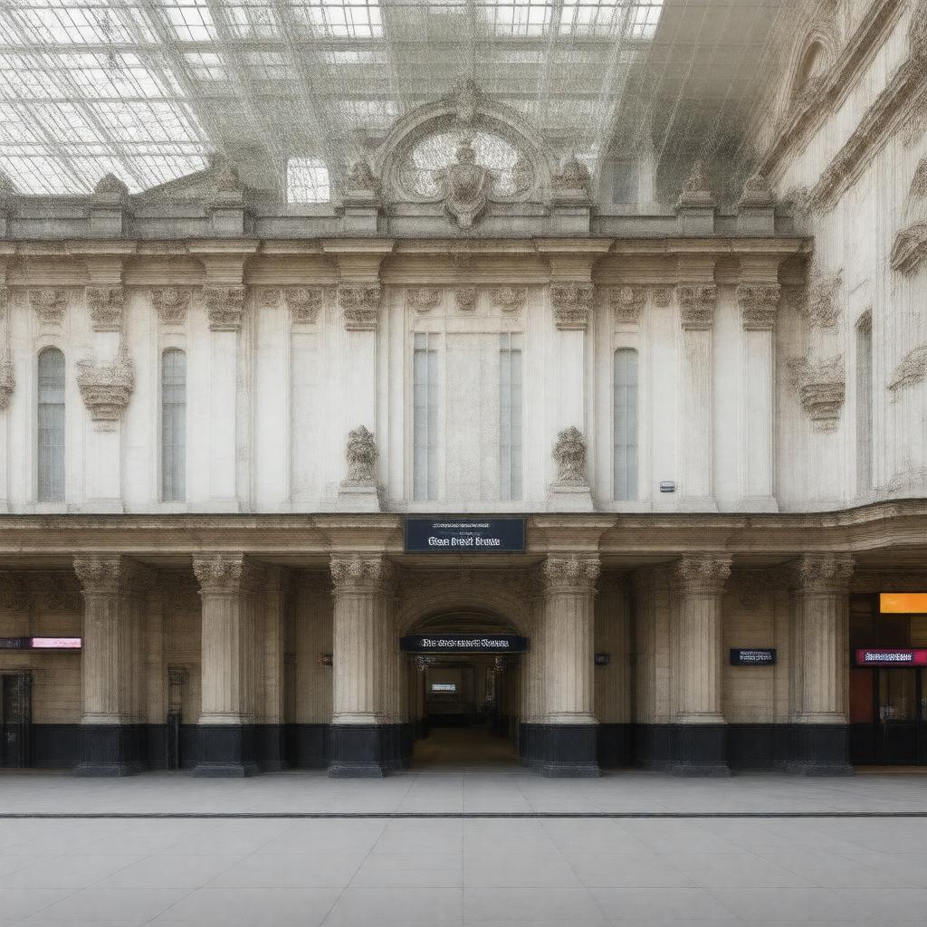 AI-created image of Great Portland Street tube station