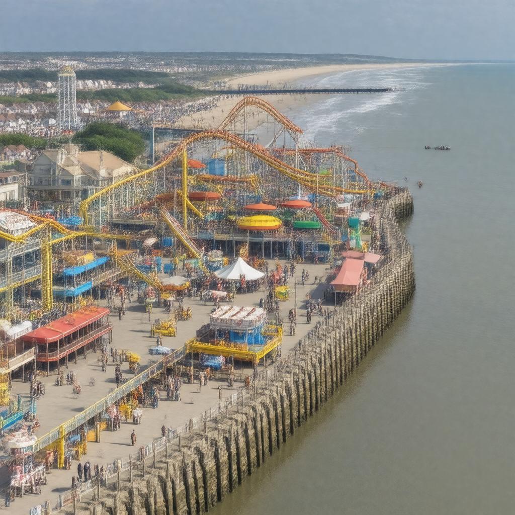 AI-created image of Great Yarmouth Pleasure Beach