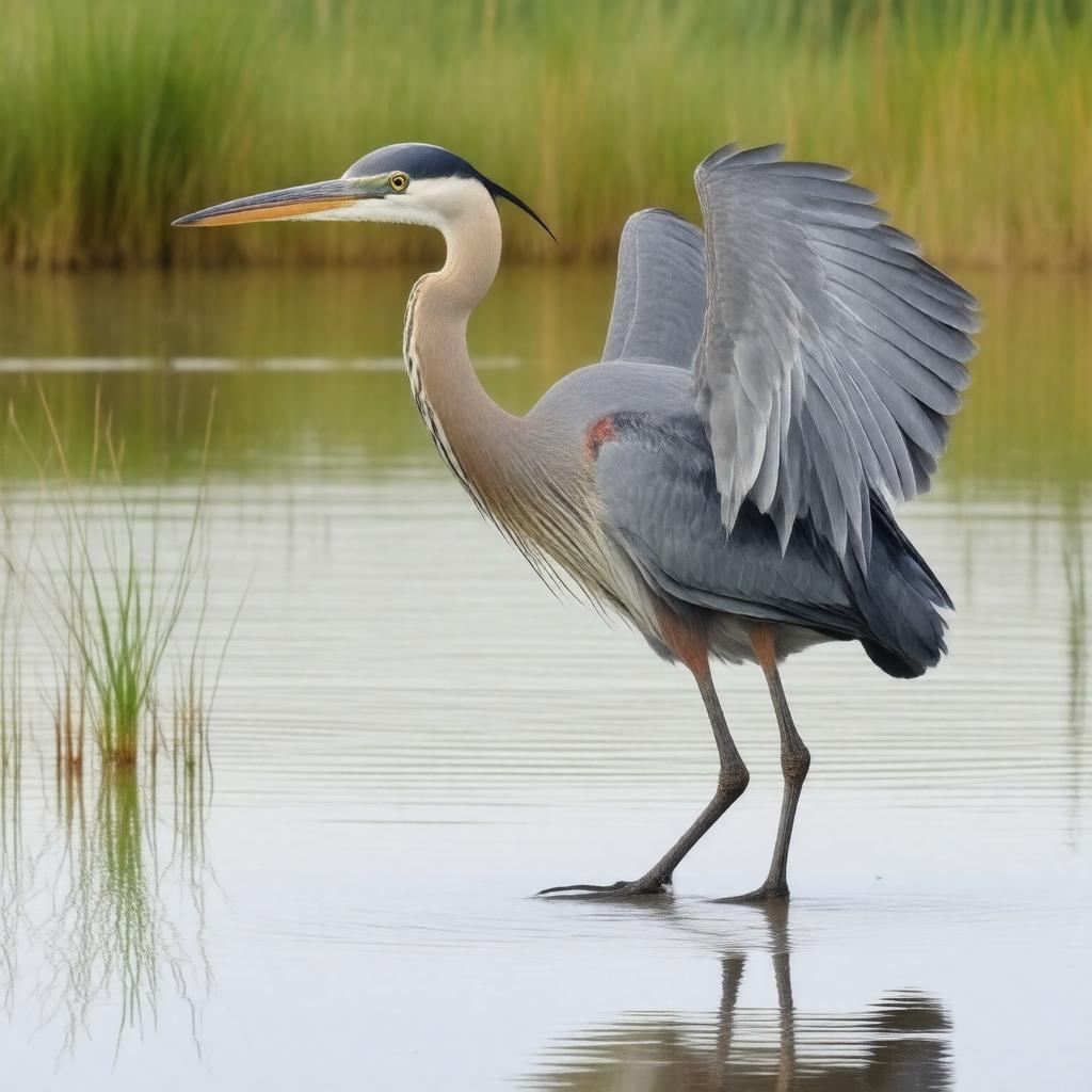 AI-created image of Great blue heron