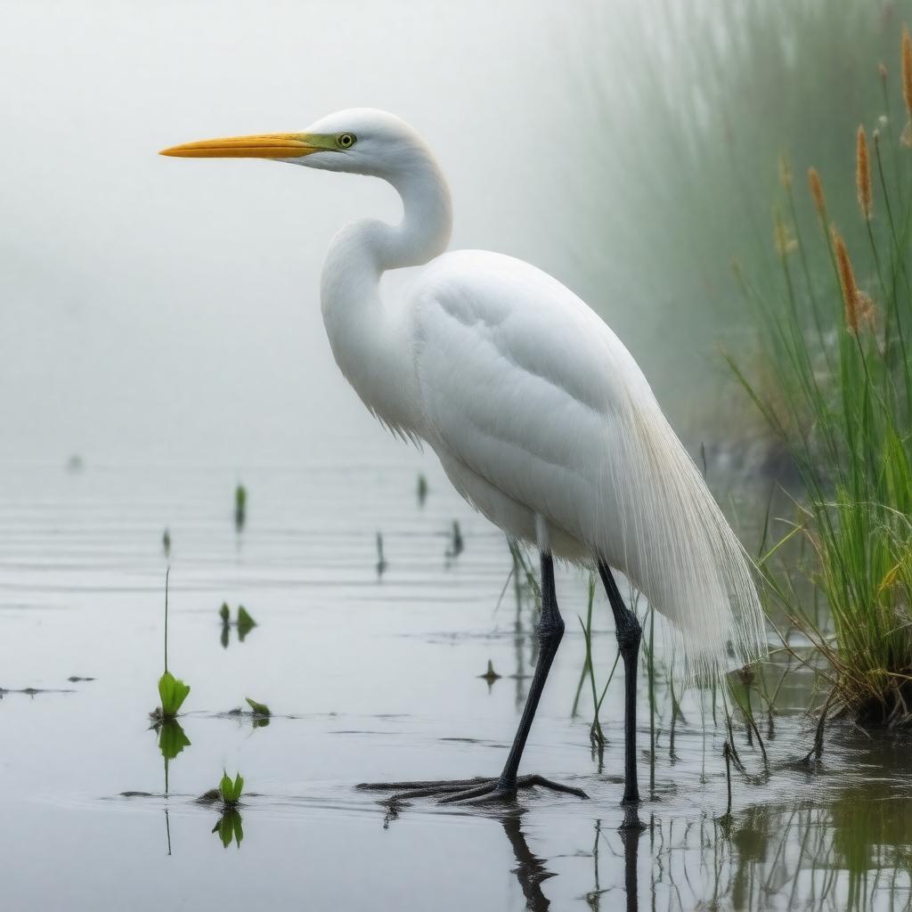 AI-created image of Great egret