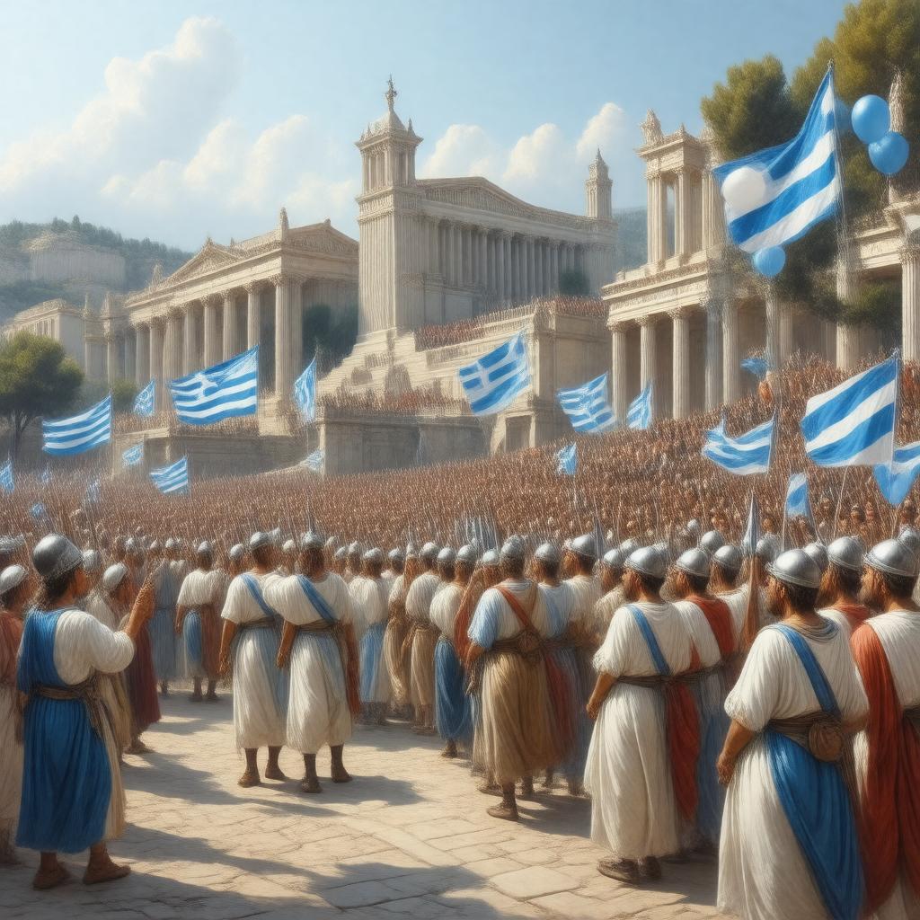 Click to view larger image AI-created image of Greek Independence Day