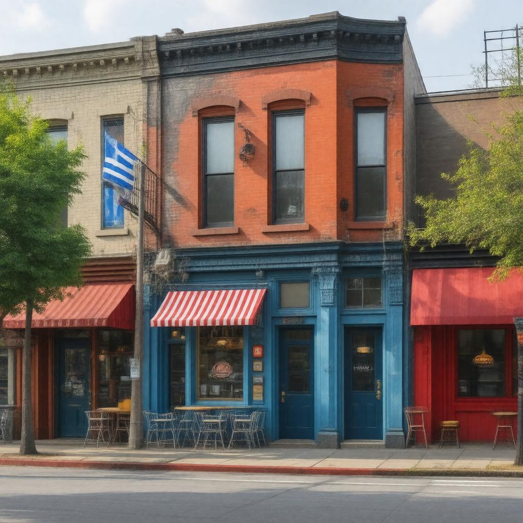 AI-created image of Greektown