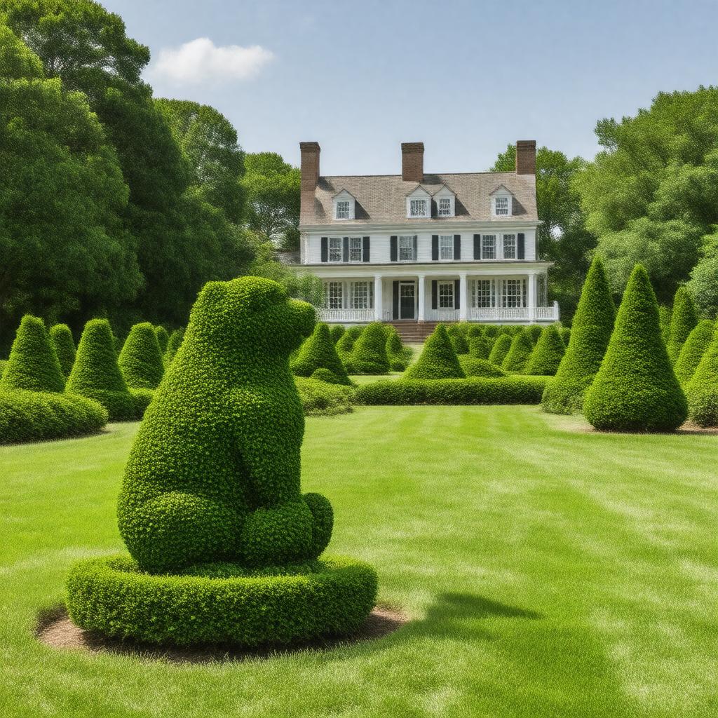 AI-created image of Green Animals Topiary Garden