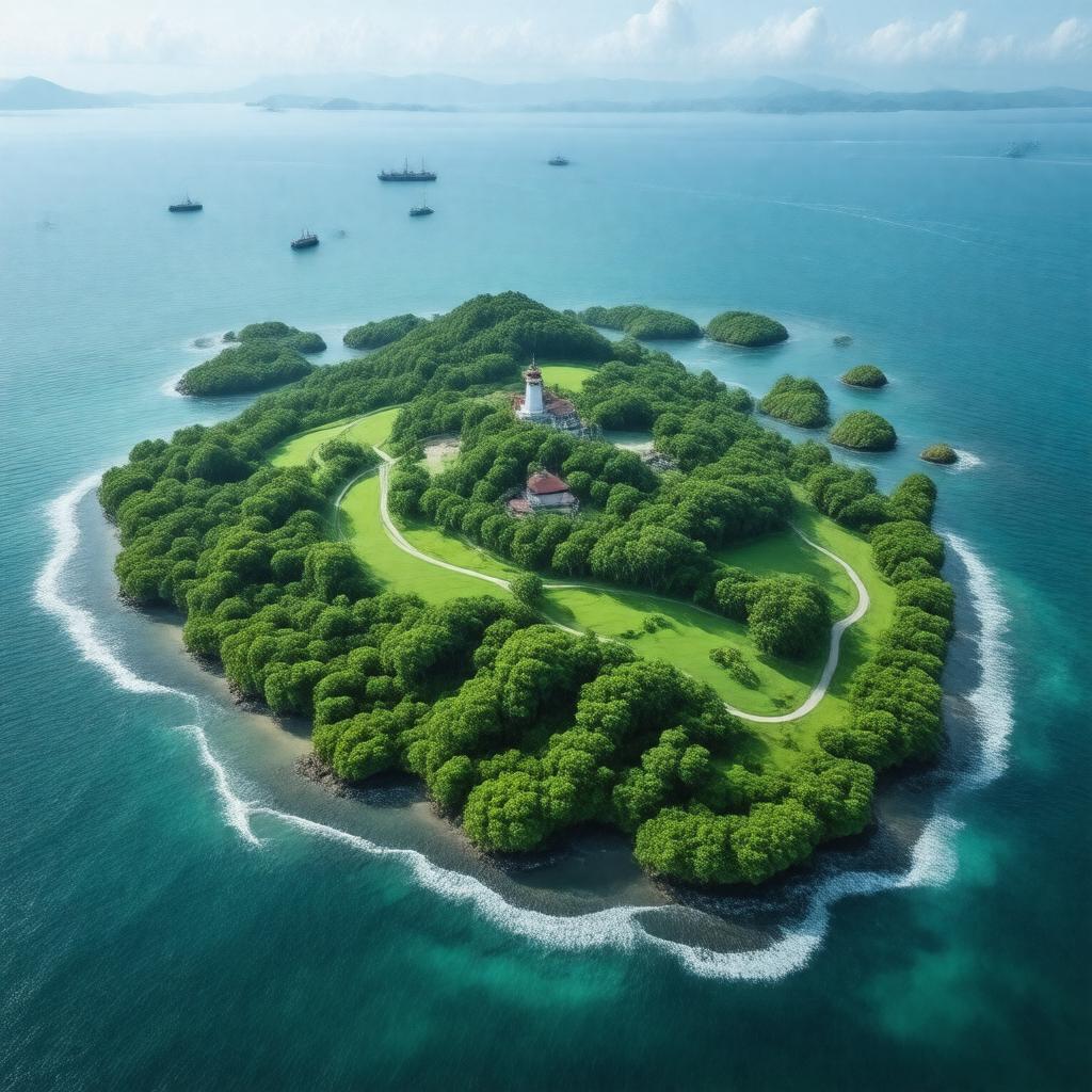 AI-created image of Green Island
