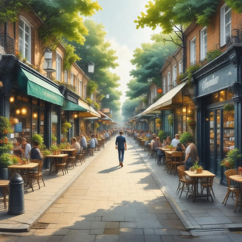 AI-created image of Green Street, Upton Park, London