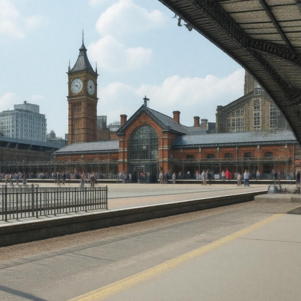 AI-created image of Greenwich railway station