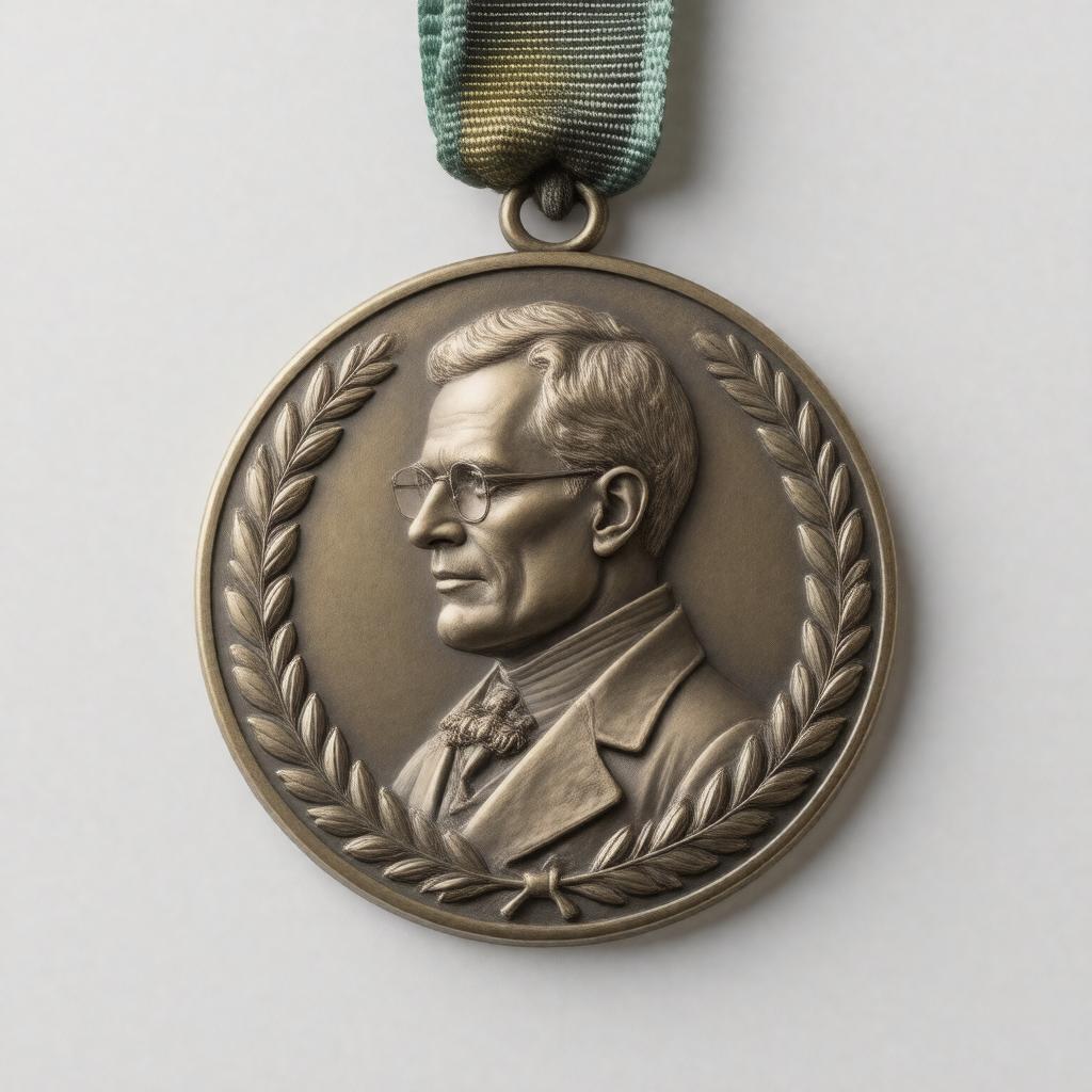 Click to view larger image AI-created image of Gregor Mendel Medal