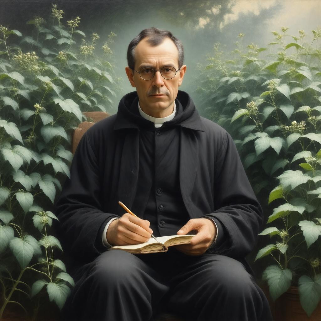 AI-created image of Gregor Mendel