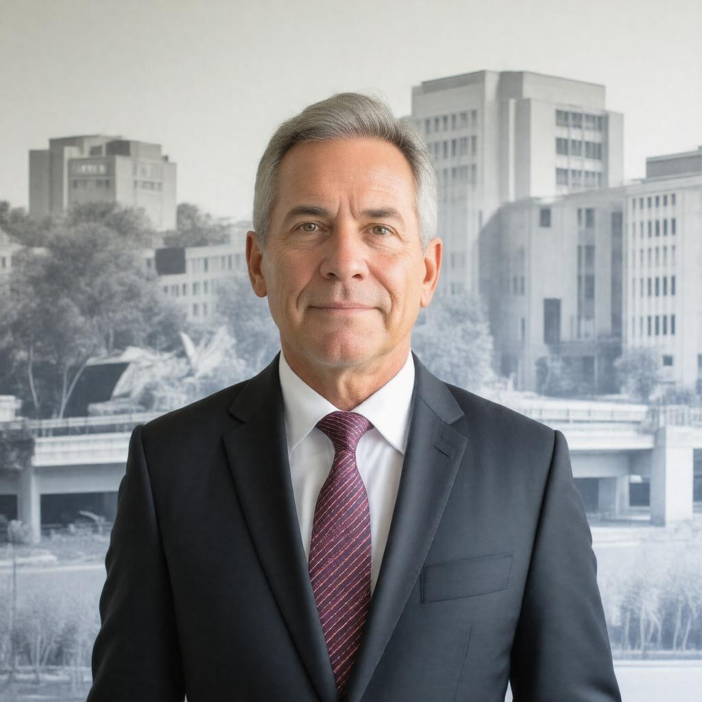 Click to view larger image AI-created image of Gregory L. Fenves