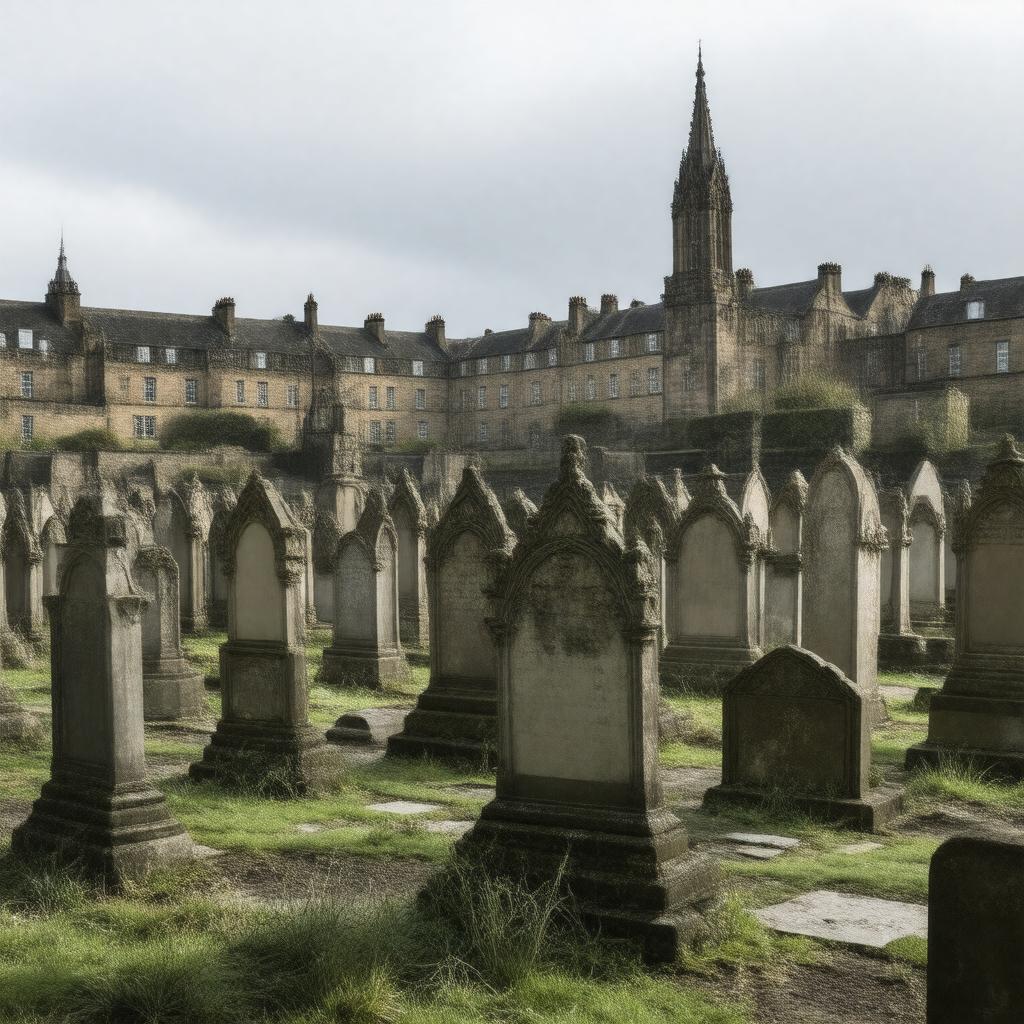 AI-created image of Greyfriars Kirkyard, Edinburgh
