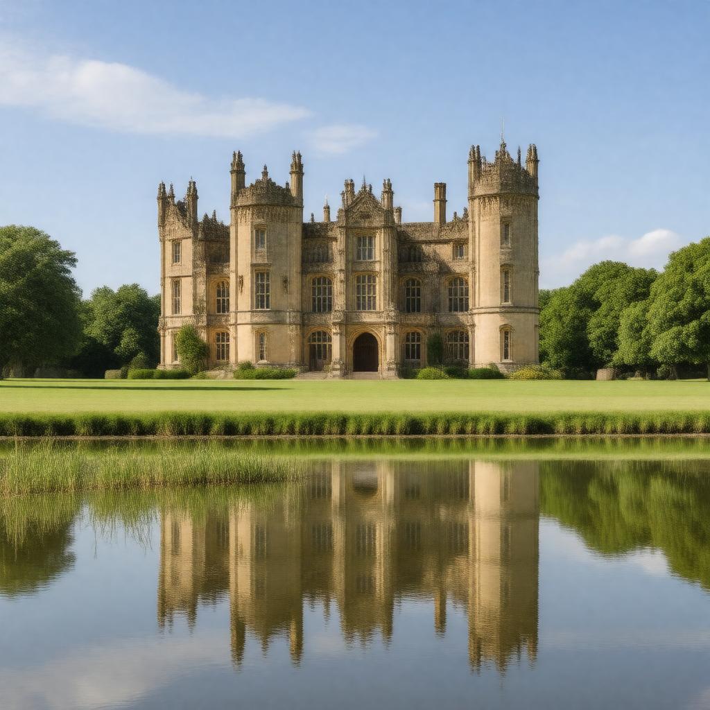 AI-created image of Grimsthorpe Castle, Lincolnshire, England