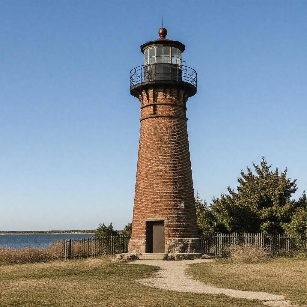 Click to view larger image AI-created image of Grindstone City Lighthouse