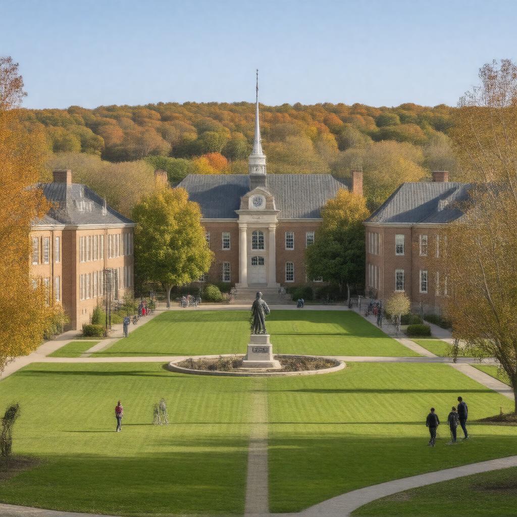 AI-created image of Grinnell College