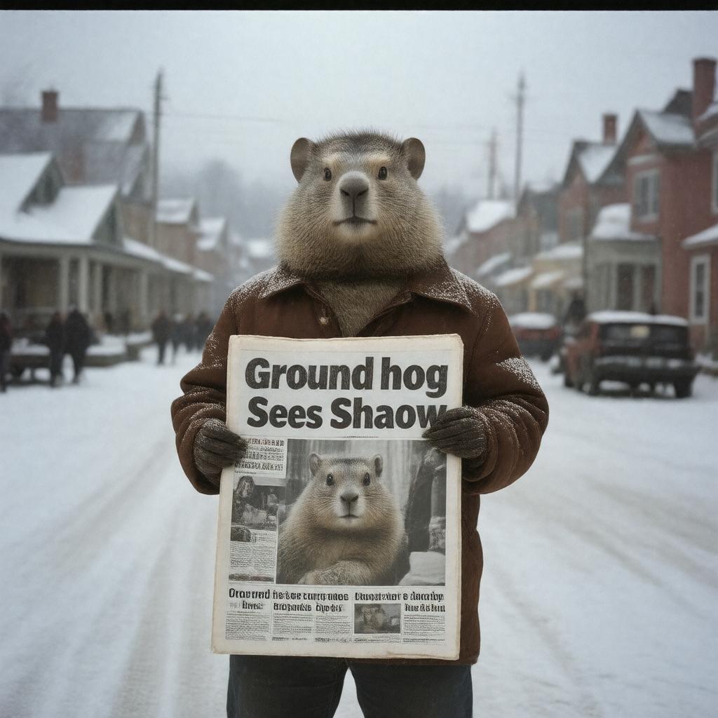 AI-created image of Groundhog Day