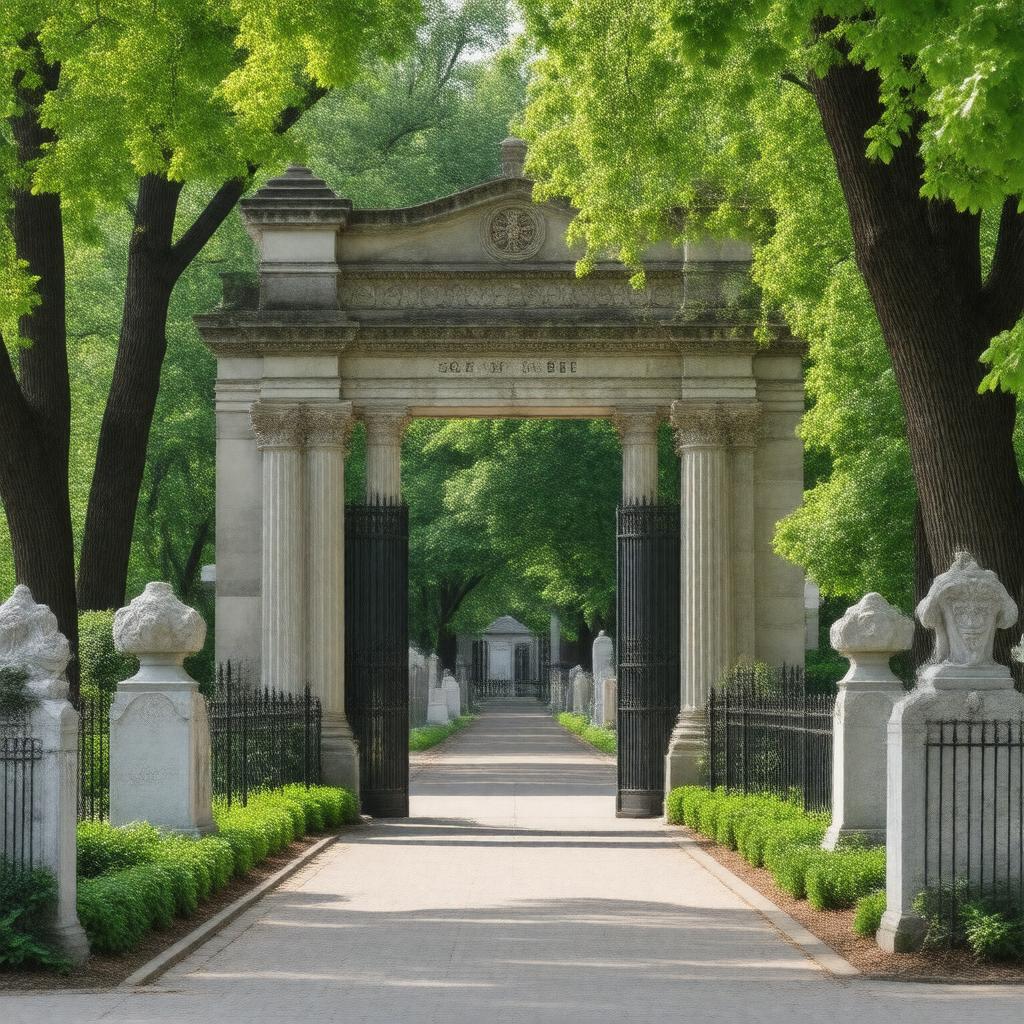 AI-created image of Grove Street Cemetery, New Haven, Connecticut