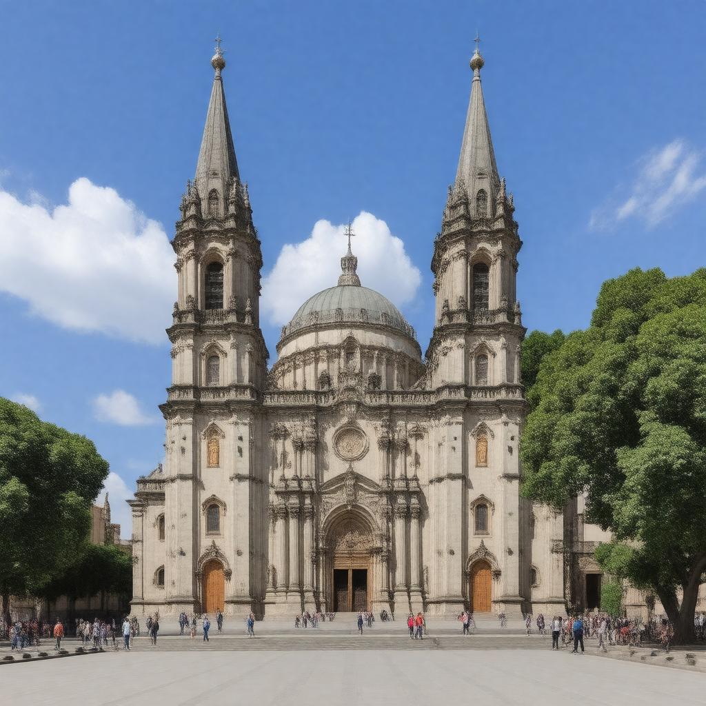 AI-created image of Guadalajara Cathedral