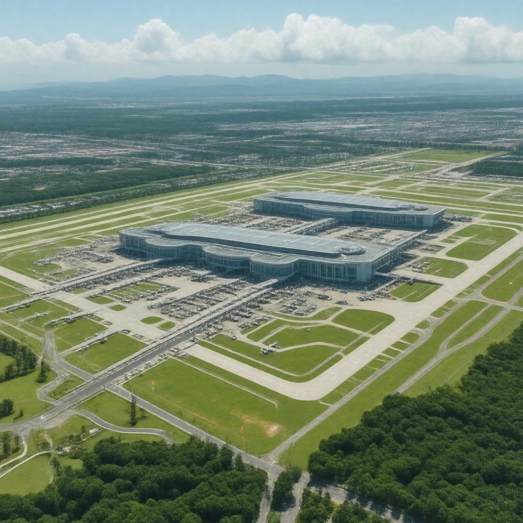 AI-created image of Guangzhou Baiyun International Airport
