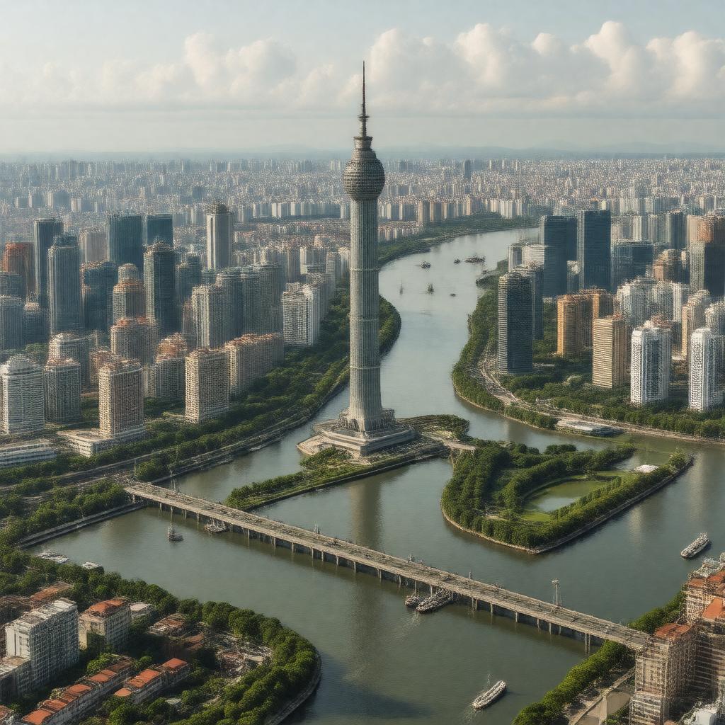 AI-created image of Guangzhou, Guangdong, China