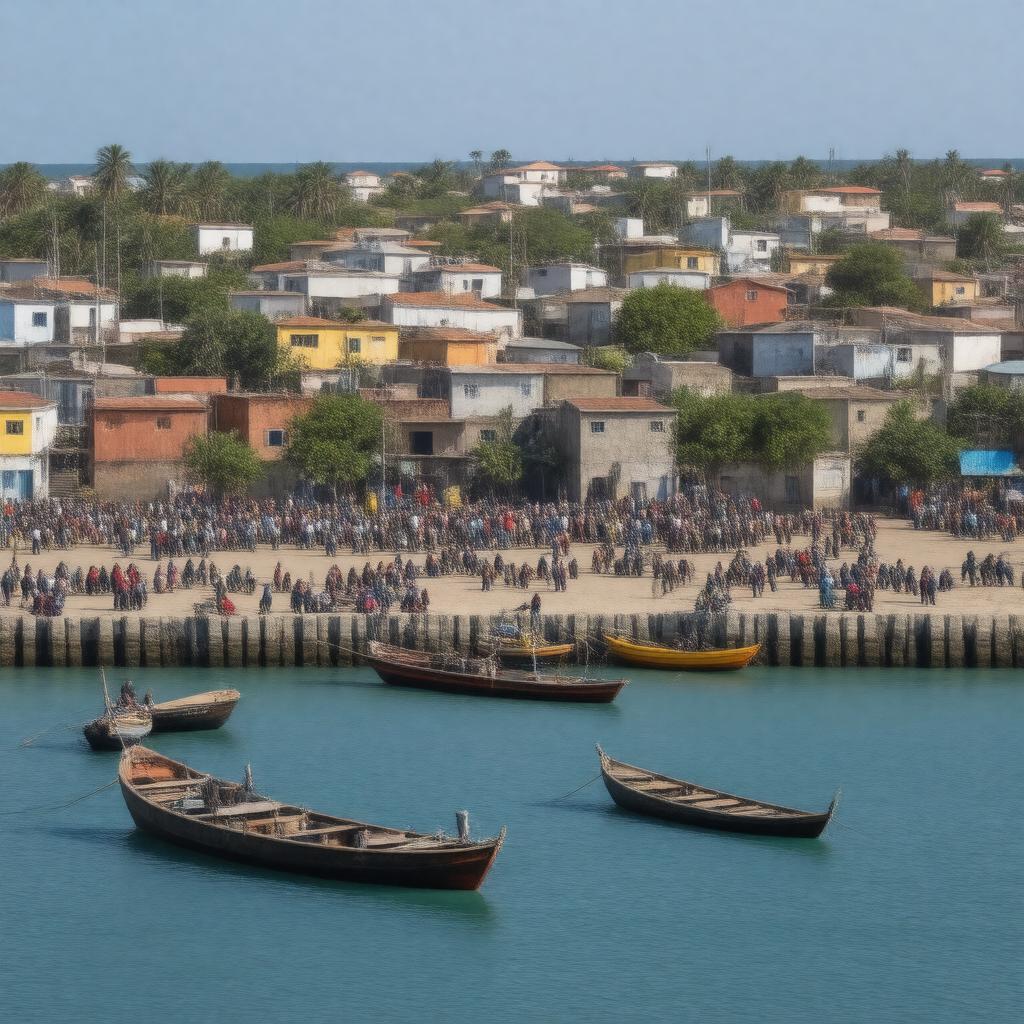 Click to view larger image AI-created image of Guet Ndar neighborhood