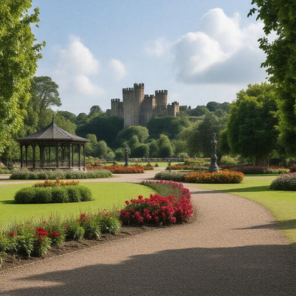 AI-created image of Guildford Castle Grounds