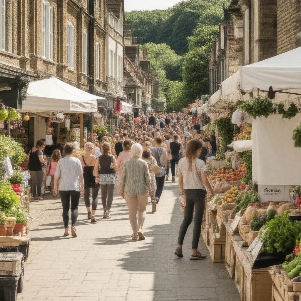 Click to view larger image AI-created image of Guildford Farmers' Market
