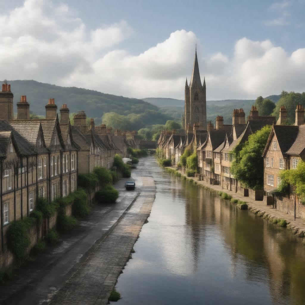 AI-created image of Guildford, Surrey, England