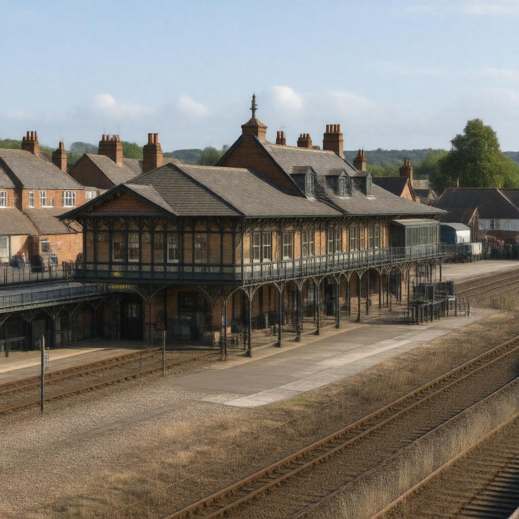 AI-created image of Guildford railway station