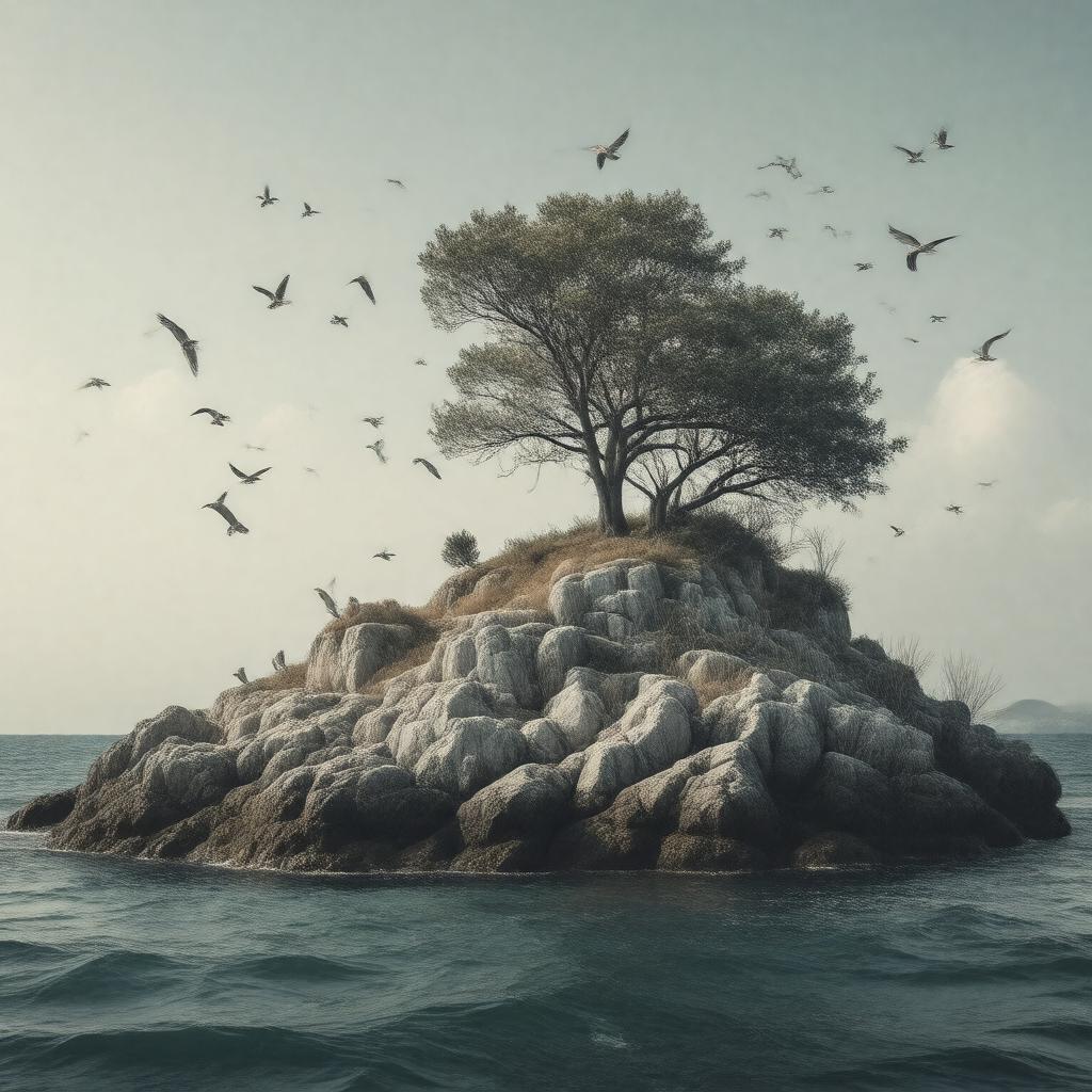 AI-created image of Gull Island