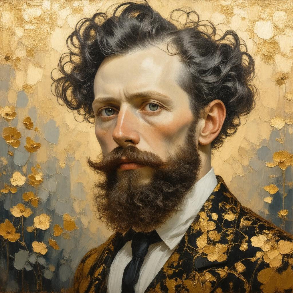 AI-created image of Gustav Klimt