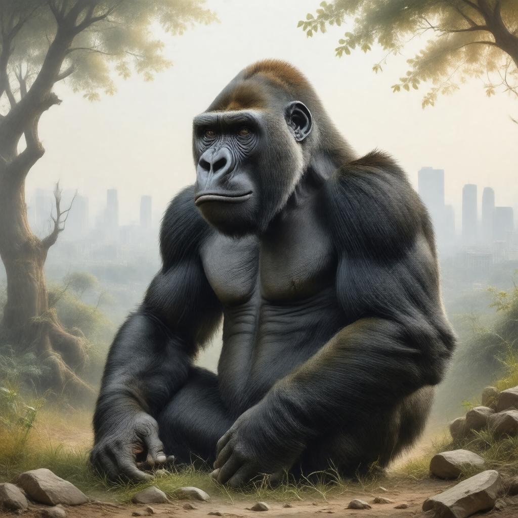 AI-created image of Guy the Gorilla