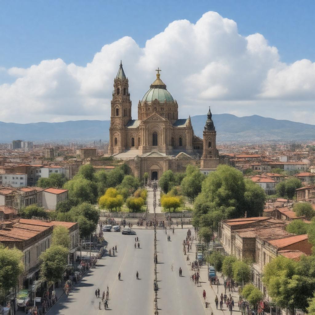 AI-created image of Gyumri, Armenia