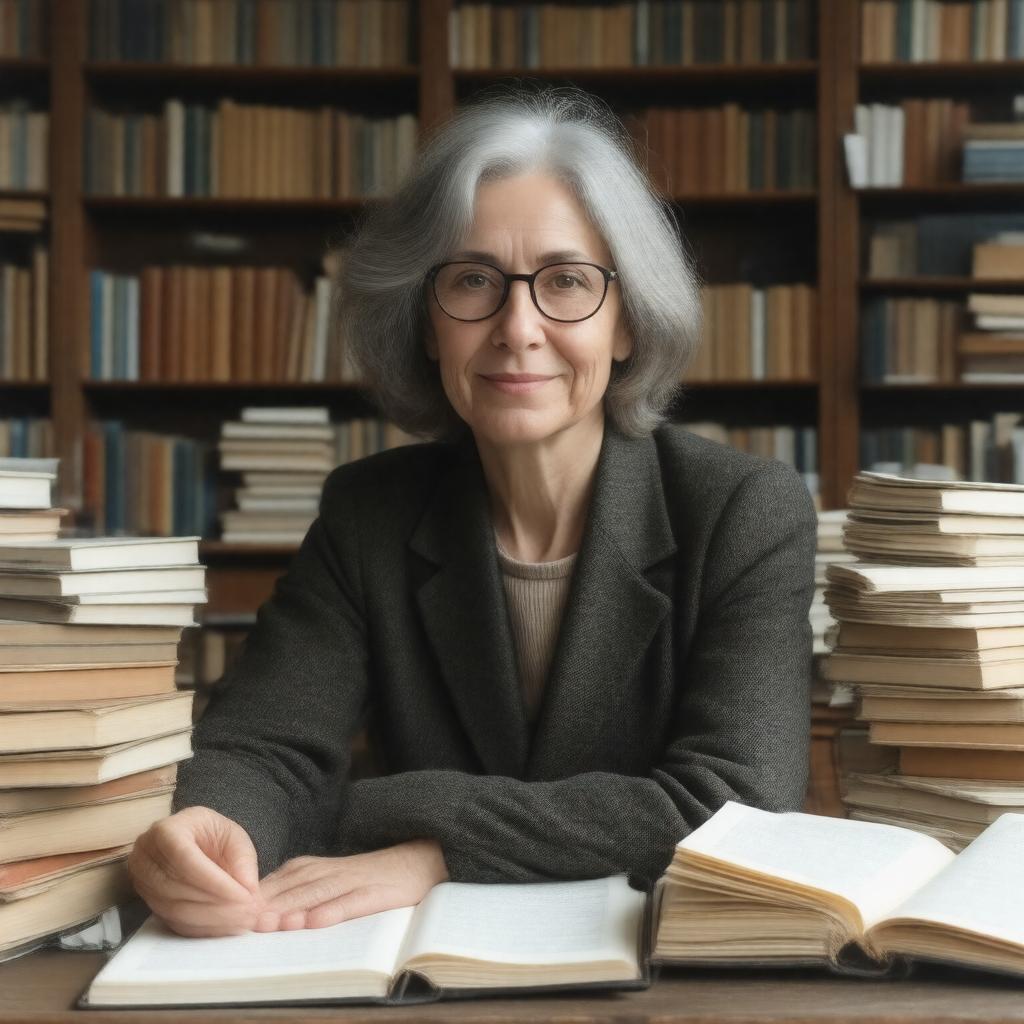 AI-created image of Hélène Esnault