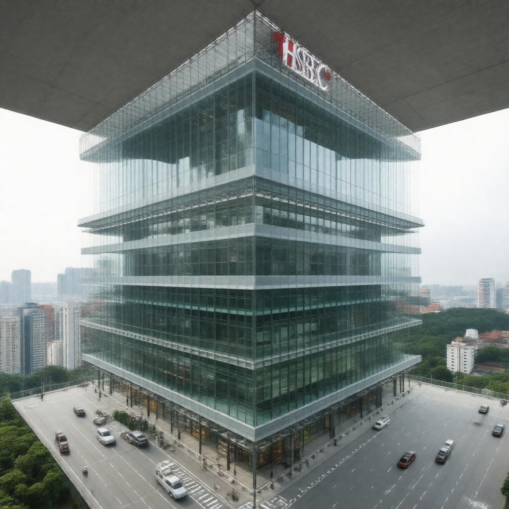 AI-created image of HSBC Building, Hong Kong