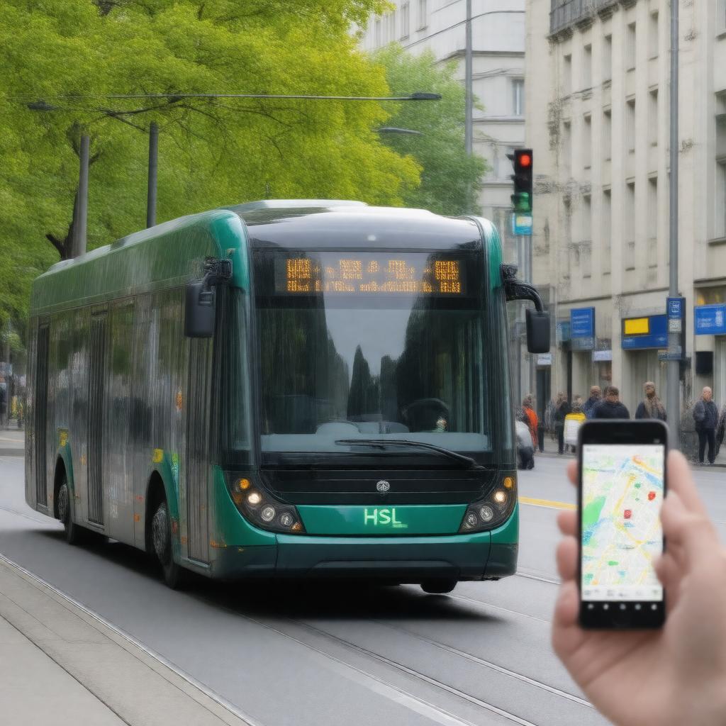 AI-created image of HSL buses