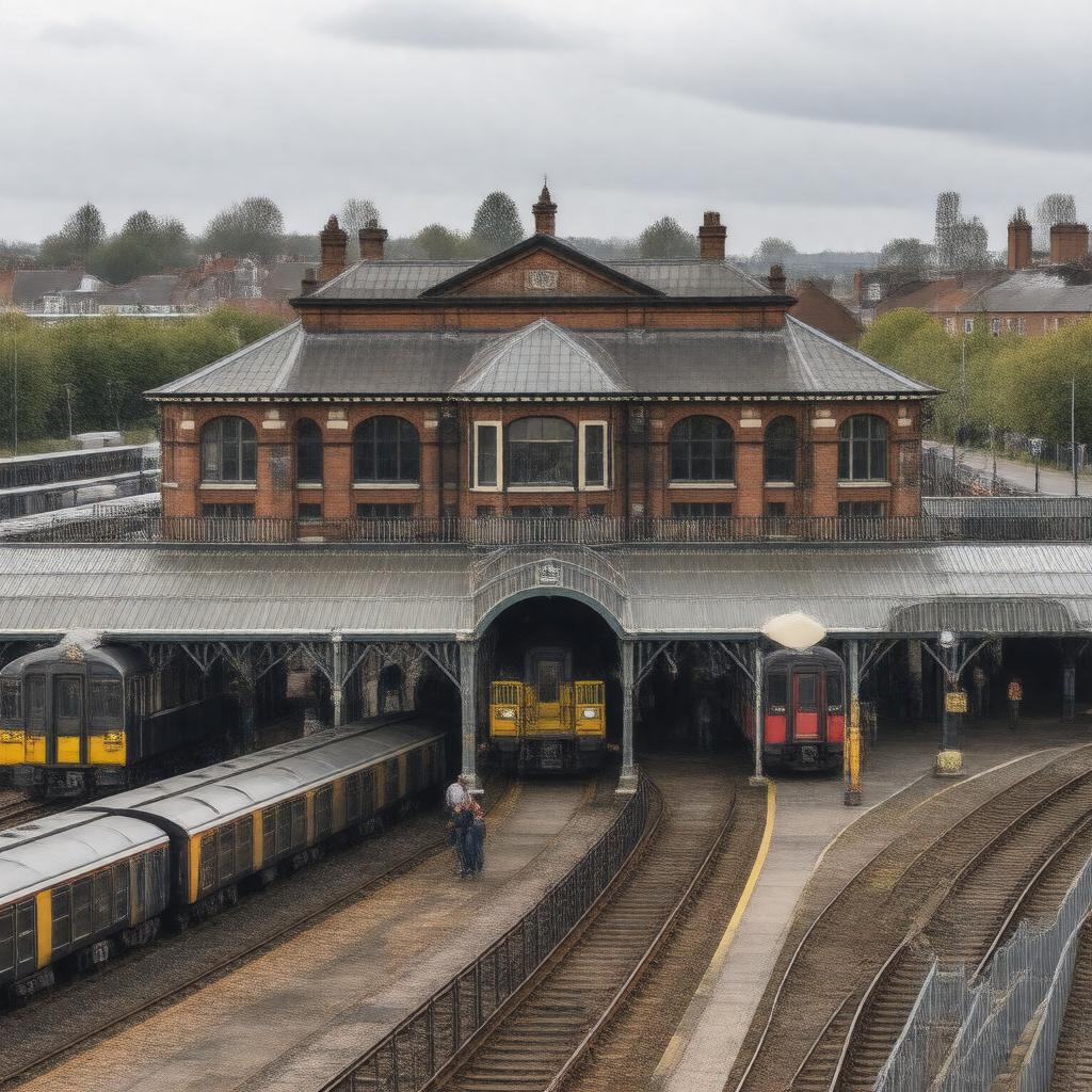 Click to view larger image AI-created image of Hackney Downs railway station