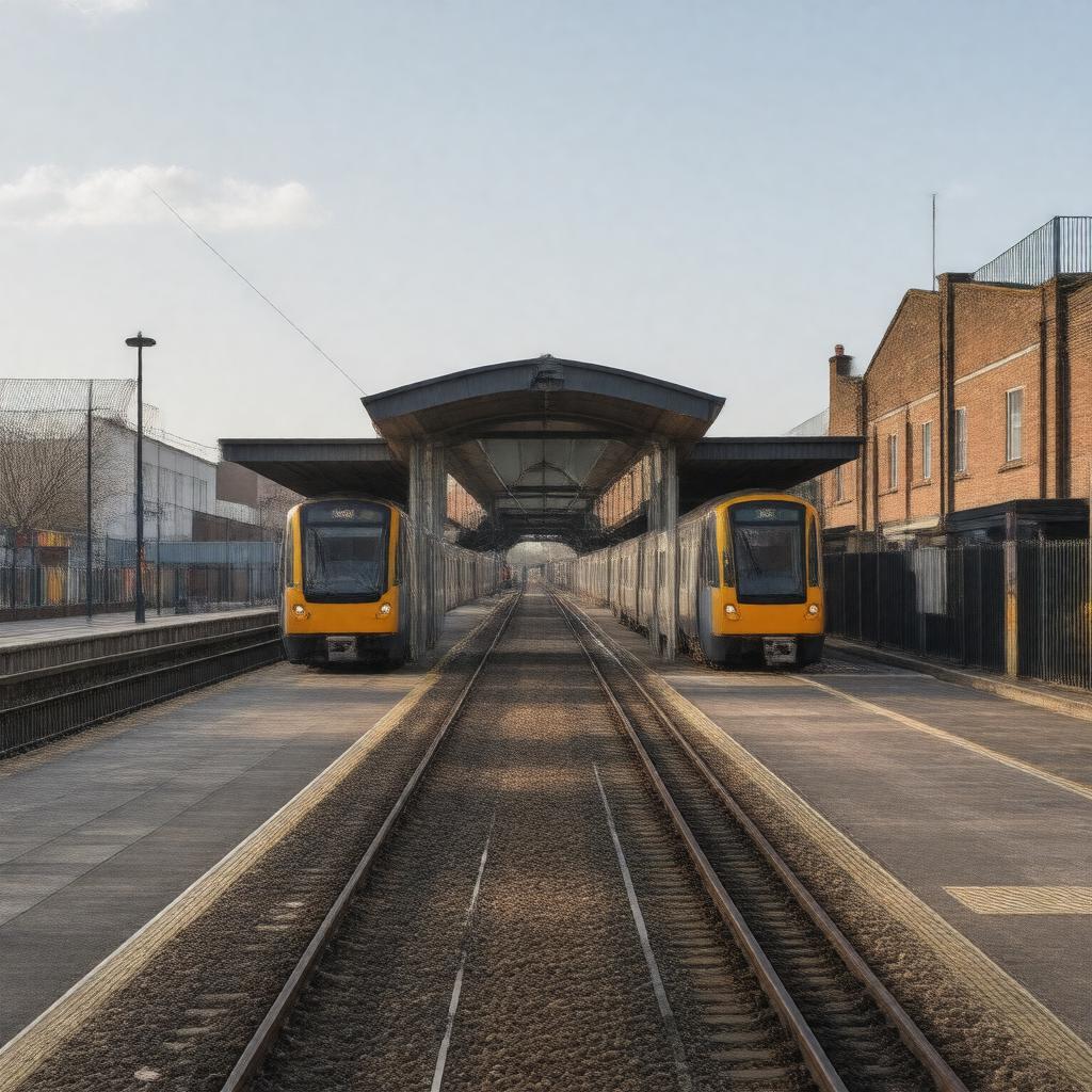 Click to view larger image AI-created image of Hackney Wick railway station
