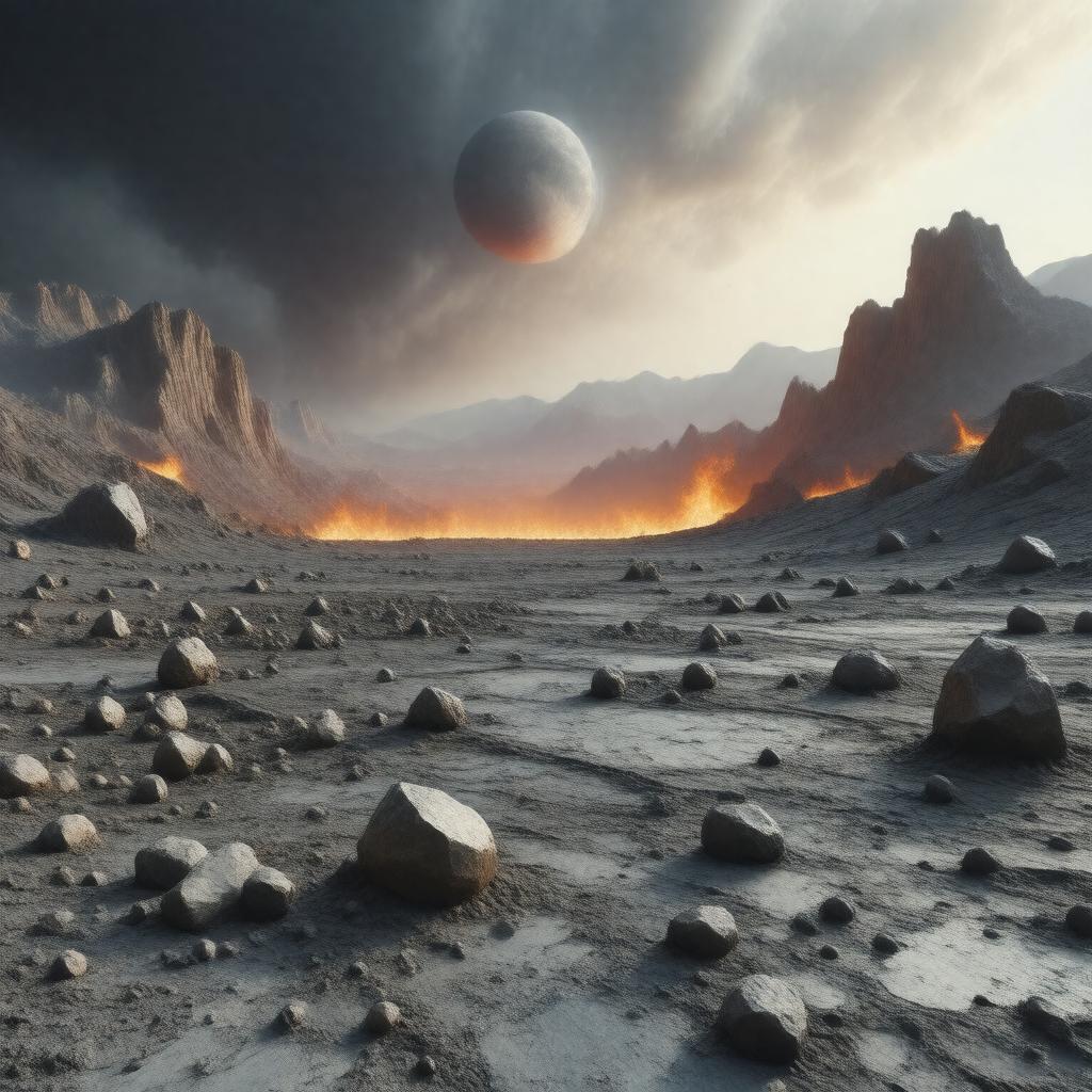 Click to view larger image AI-created image of Hadean Eon