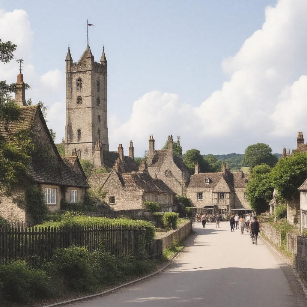 AI-created image of Hadleigh, Suffolk, England