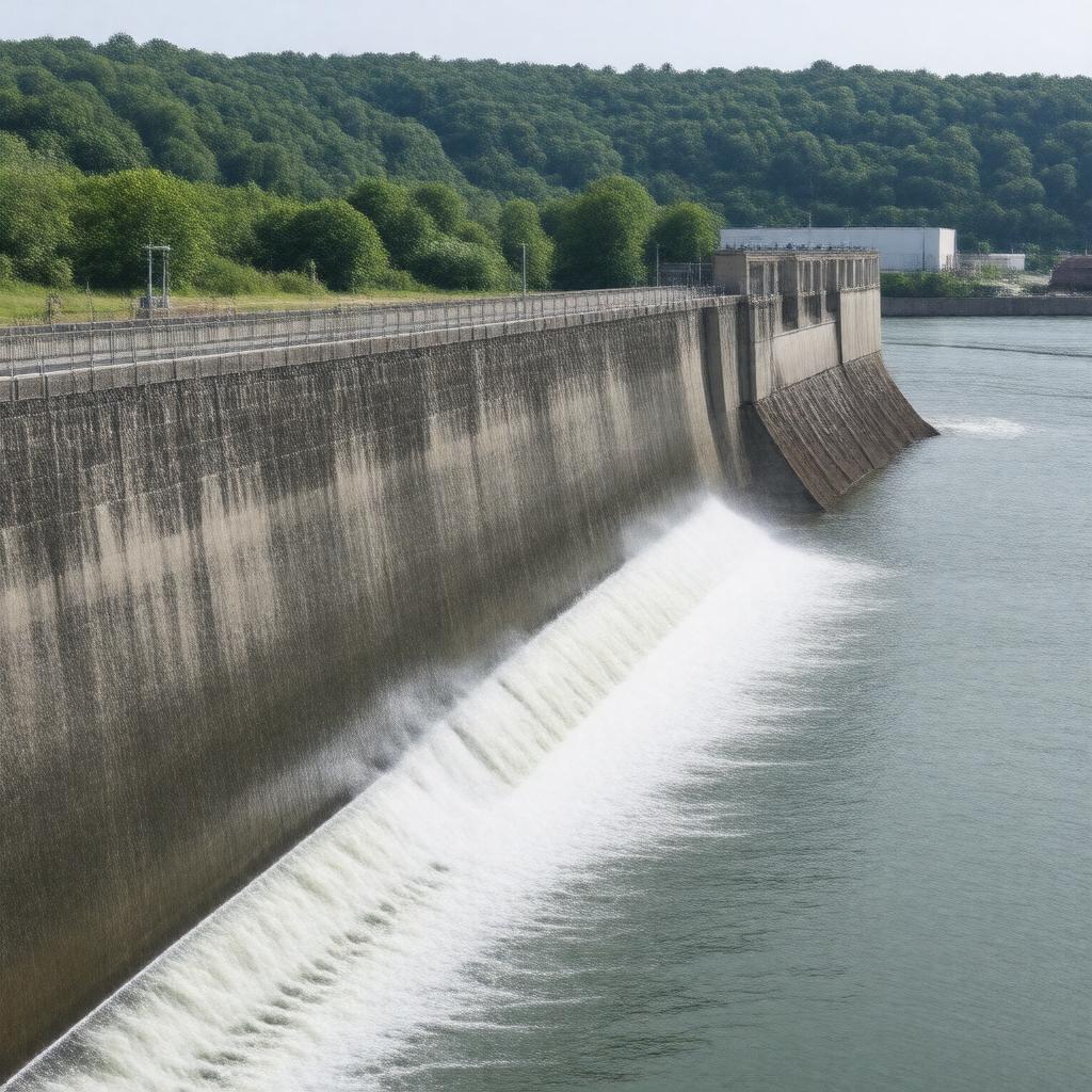 AI-created image of Hadley Falls Dam