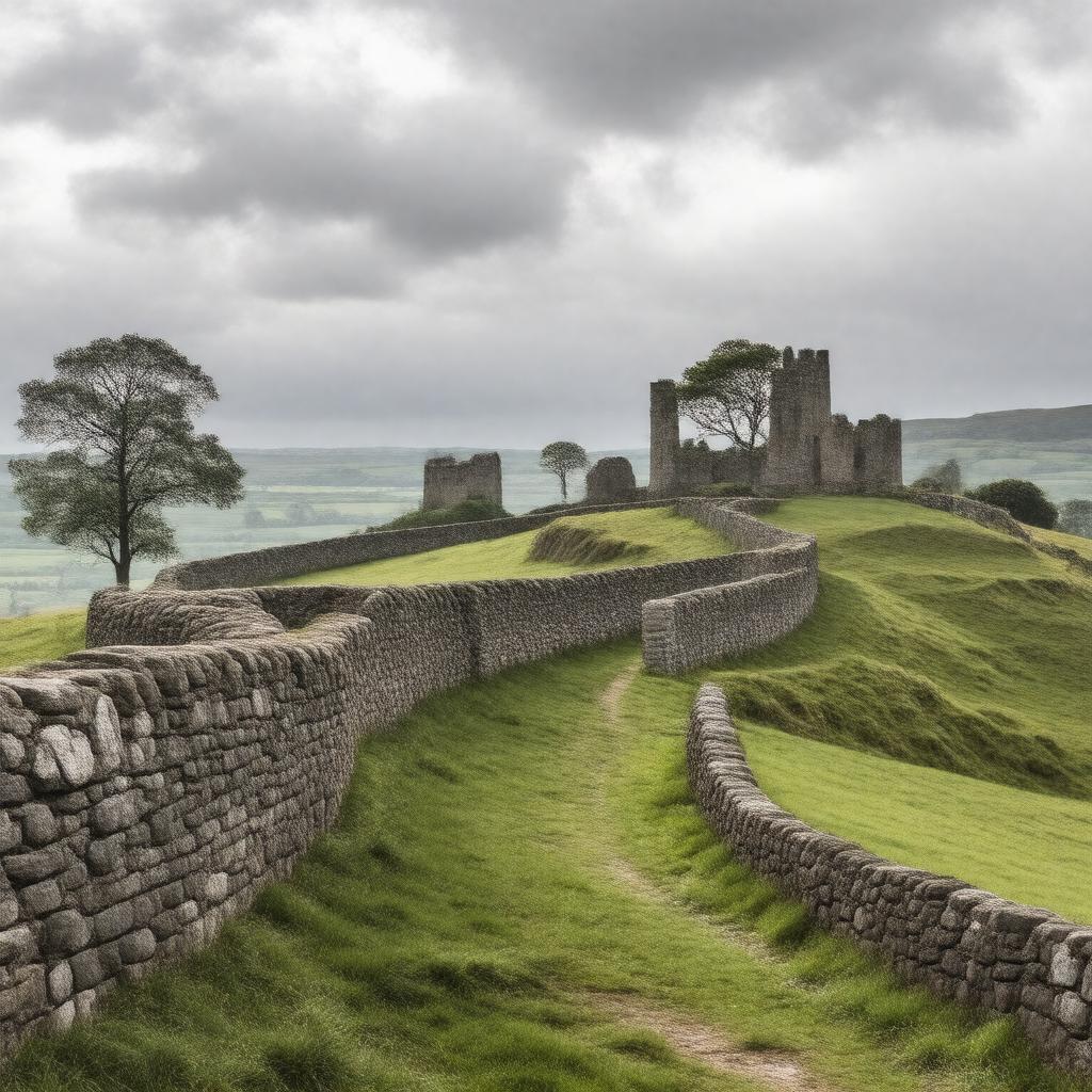 AI-created image of Hadrian's Wall