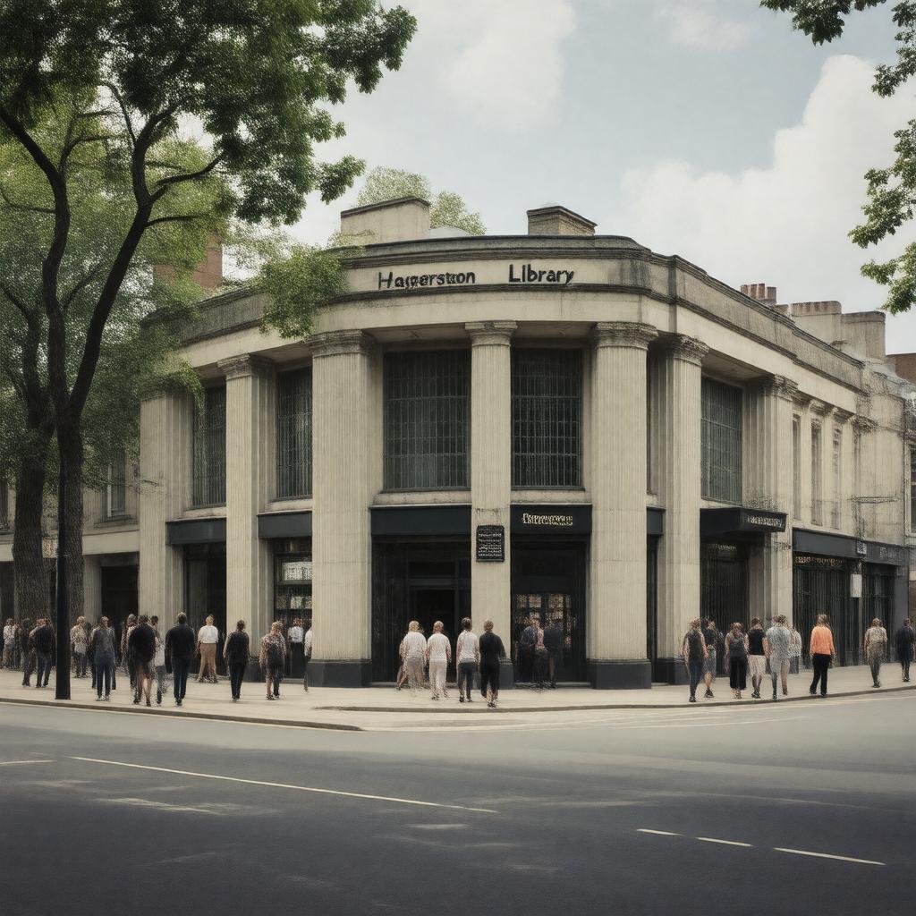 Click to view larger image AI-created image of Haggerston Library