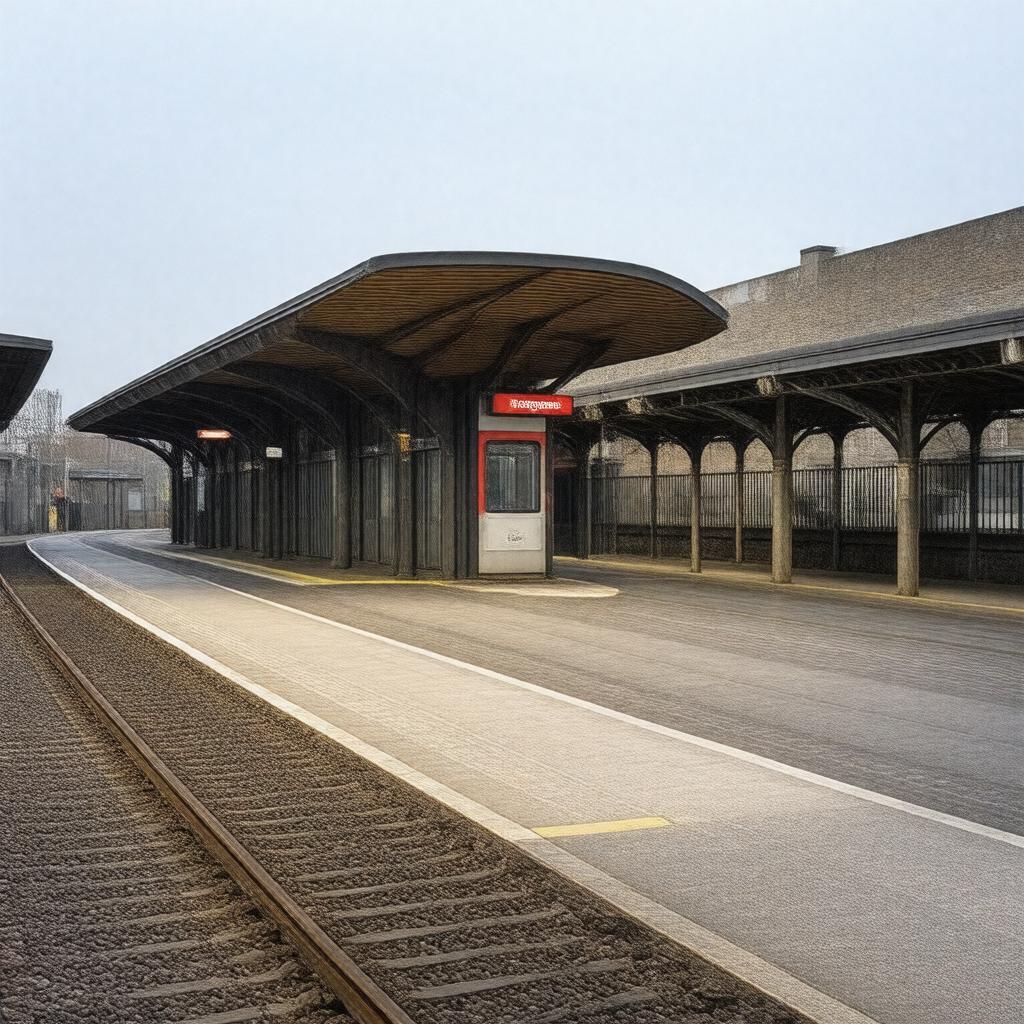 AI-created image of Haggerston railway station
