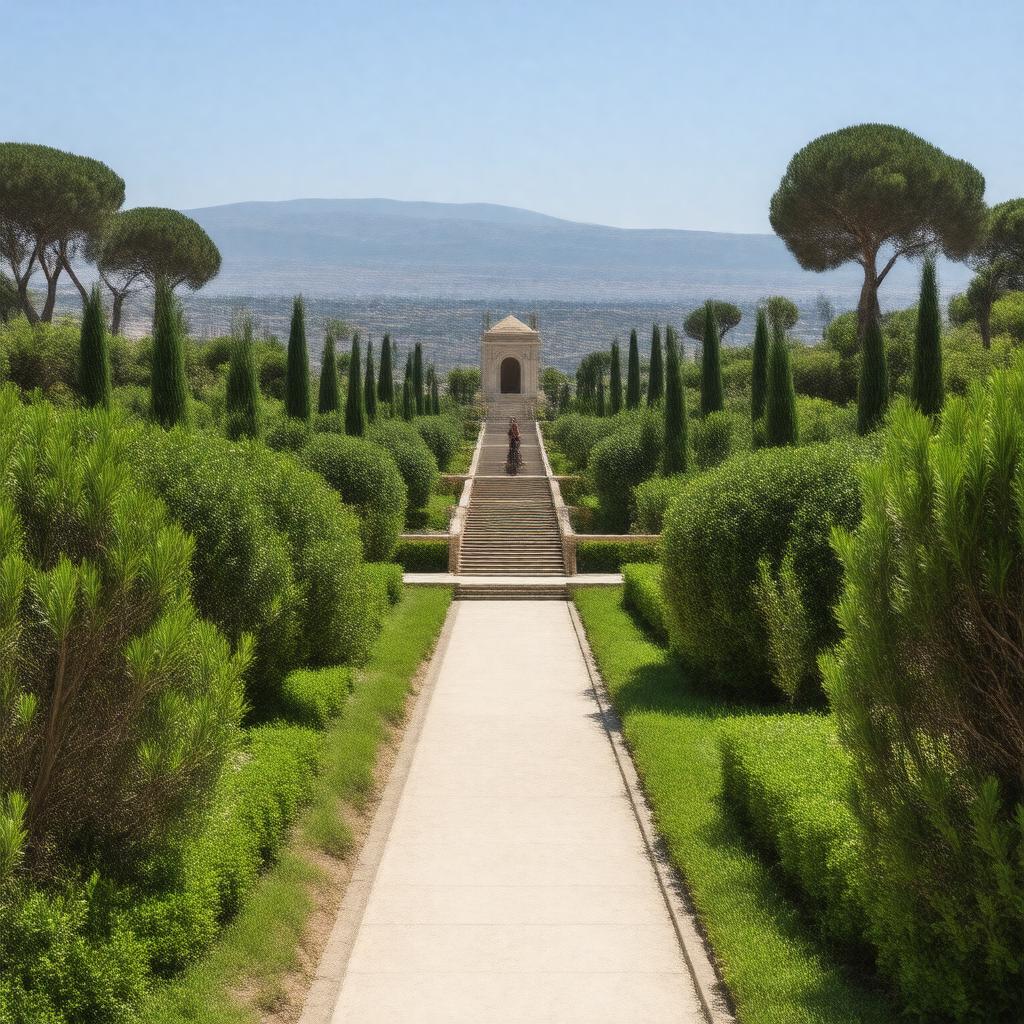 AI-created image of Haifa Baháʼí Gardens