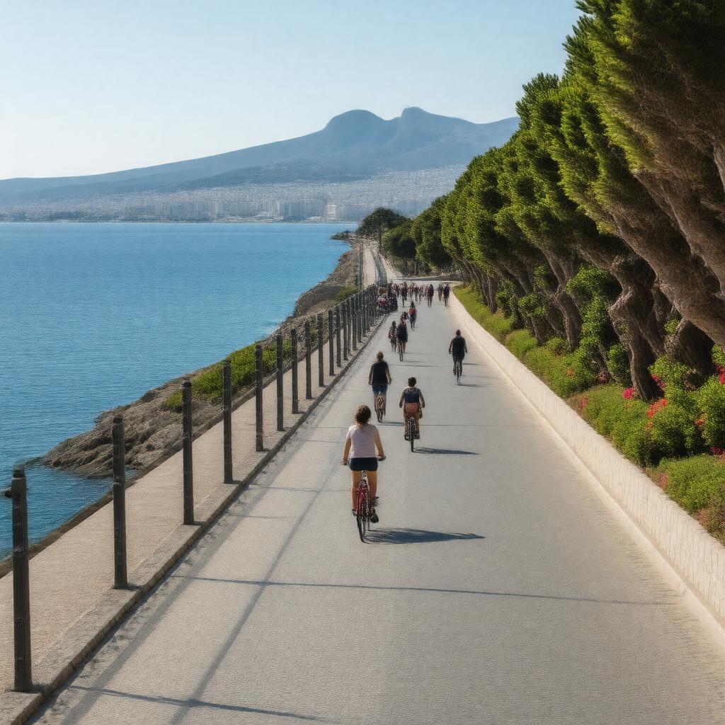Click to view larger image AI-created image of Haifa Bat Galim Promenade