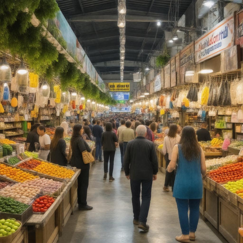 AI-created image of Haifa Carmel Market