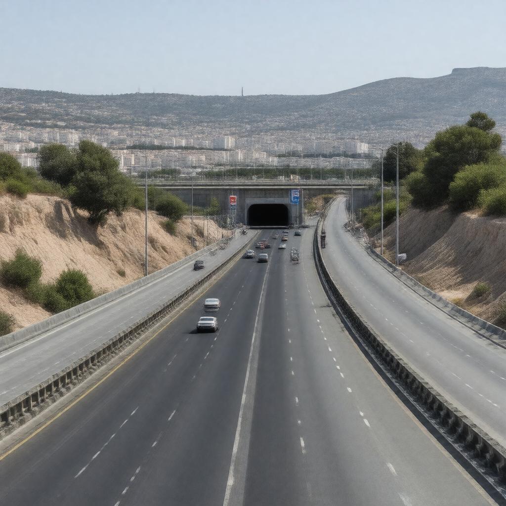 Click to view larger image AI-created image of Haifa Carmel Tunnels