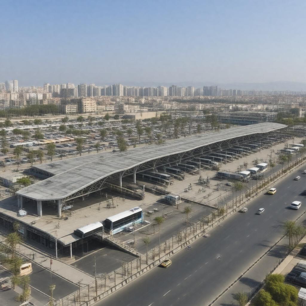 AI-created image of Haifa Central Bus Station