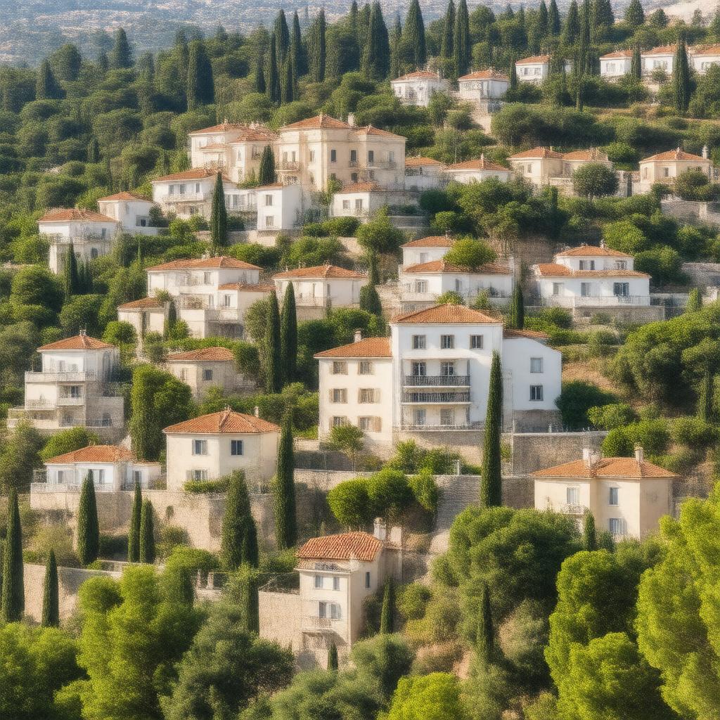 Click to view larger image AI-created image of Haifa French Carmel neighborhood