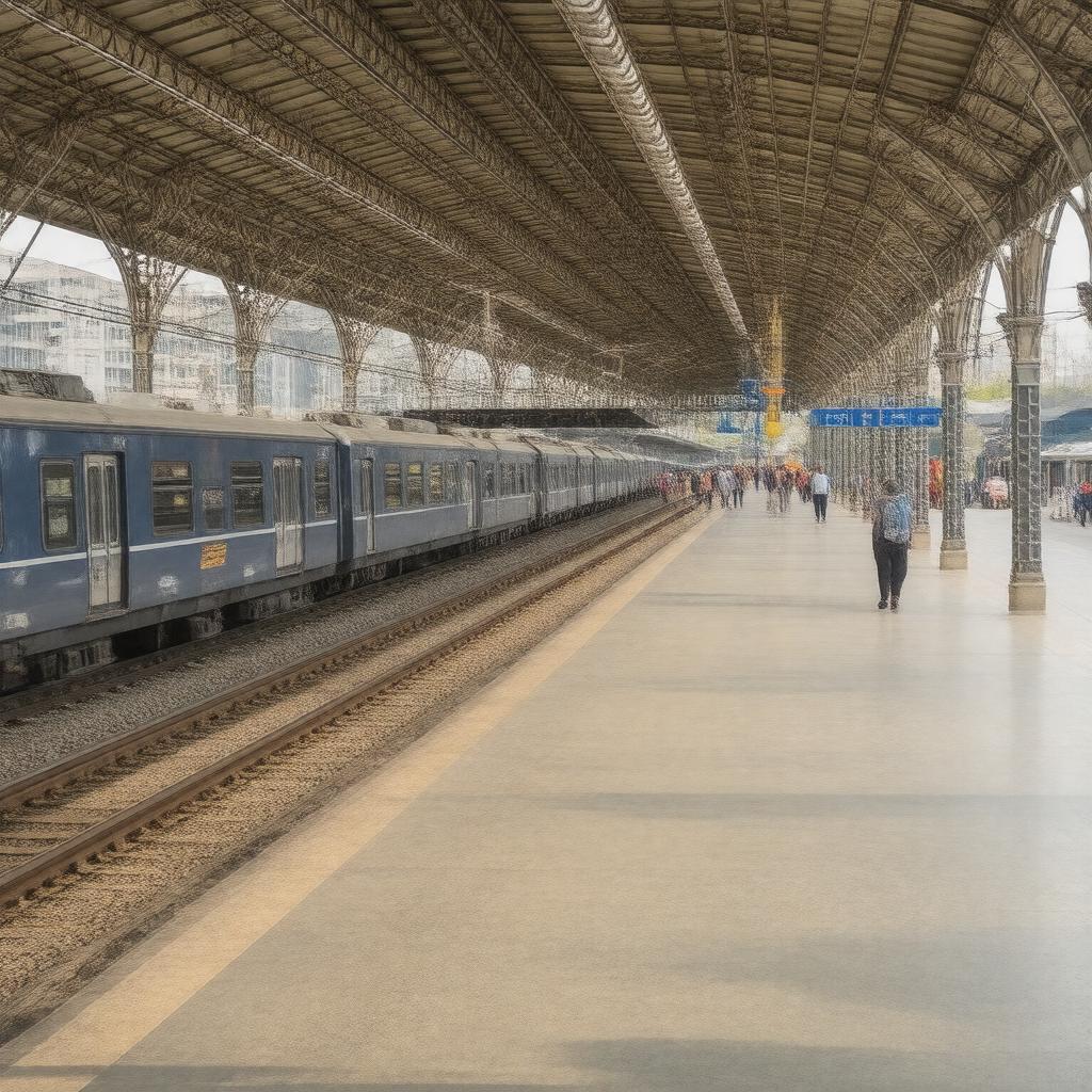 AI-created image of Haifa Merkaz HaShmona Railway Station